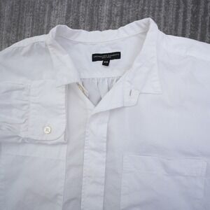 Engineered Garments White Cotton Button Down Shirt XS Men Long Sleeve USA Made